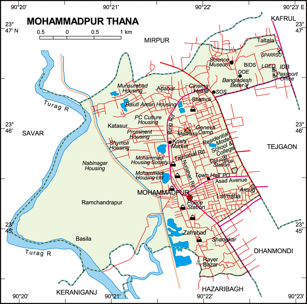 Dhaka Uddan Mohammadpur Map Maps Of Bangladesh: Mohammadpur Thana