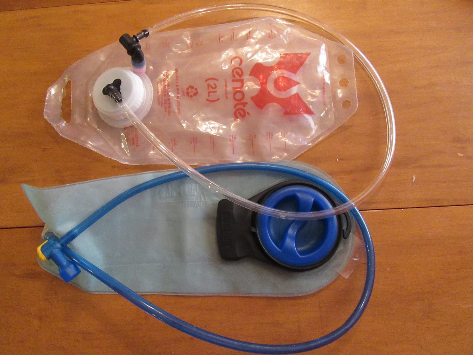 Tear it up, fix it, repeat Cenote bladder compared to Camelbak bladder