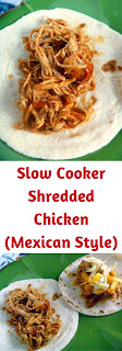 Completely homemade in the Slow Cooker. This Shredded Chicken (Mexican Style) will be your go to recipe for all types of Mexican dishes.  These flavors "pop"!  Slice of Southern