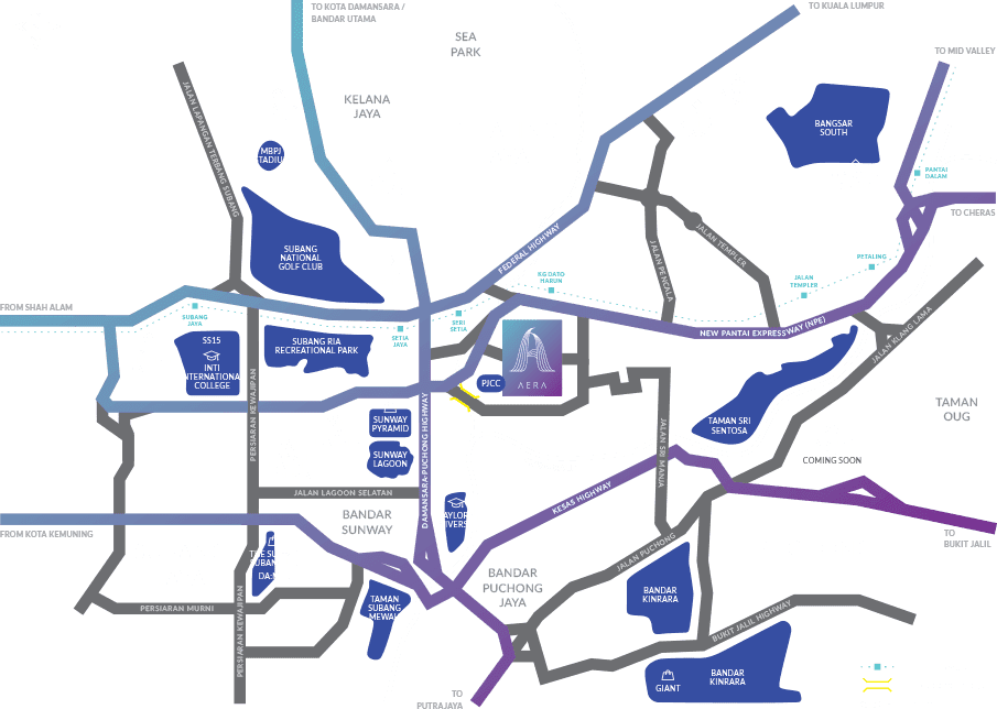 Aera Residences Location Map