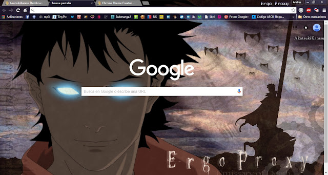 tema google chrome anime ergo proxy