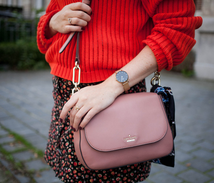 kate spade handbag pink, daniel wellington watch