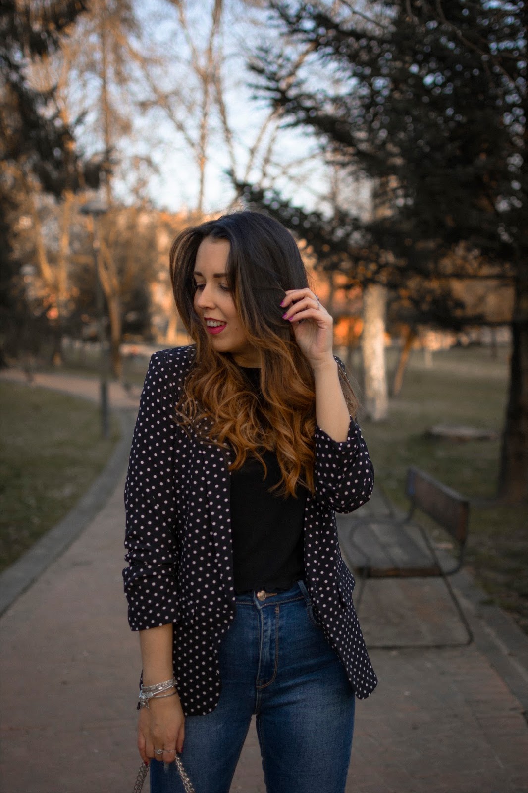 Lunares en mi blazer | Brunette Ambition | Patricia