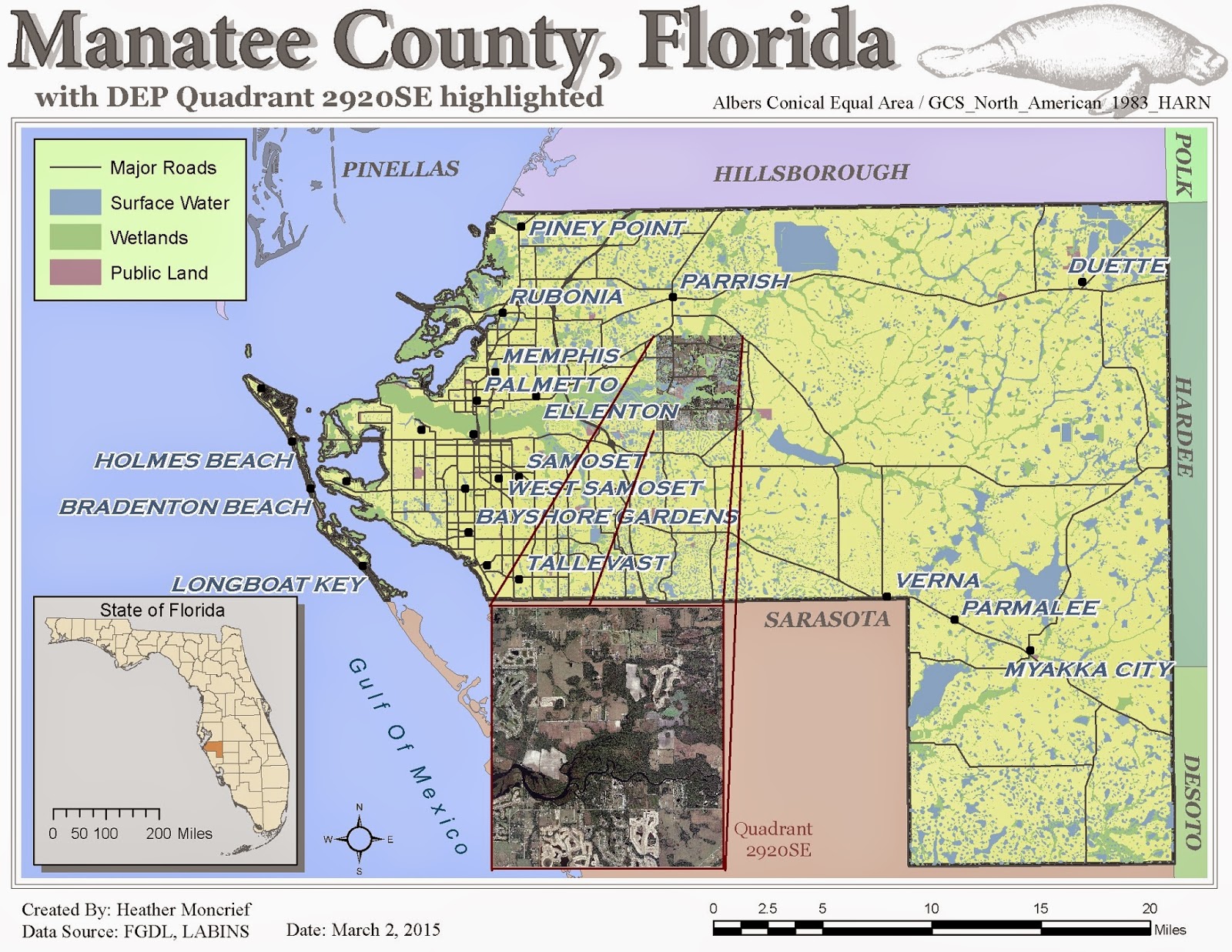 Manatee County Fl Elevation Map - GISMidterm1