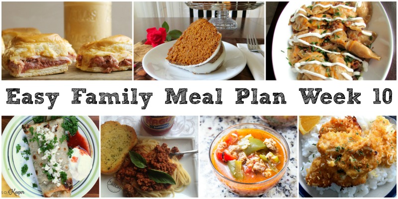 Cooking With Carlee: Easy Family Meal Plan Week 10