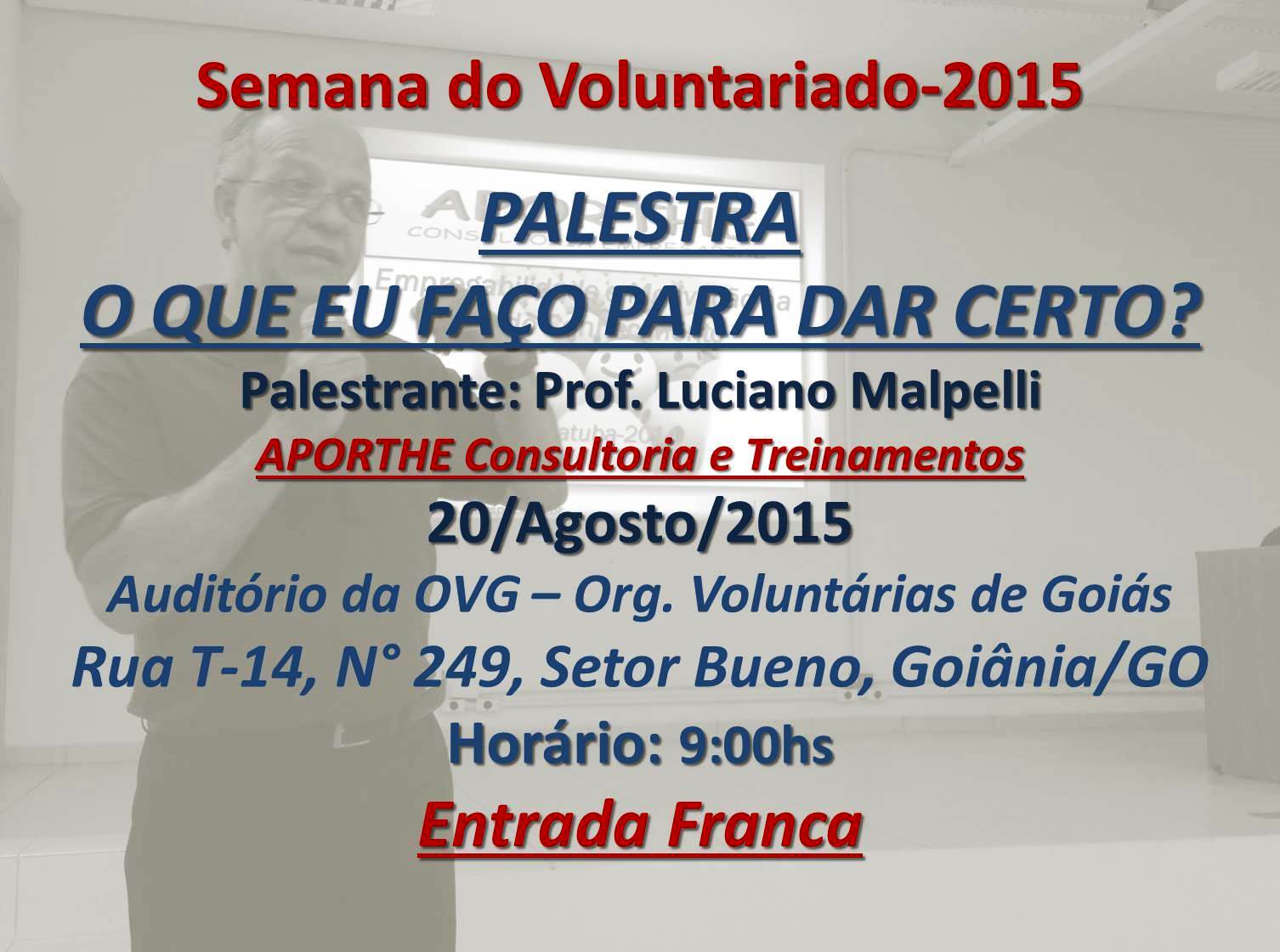 Palestra 20/08/2015 - Goiânia-GO