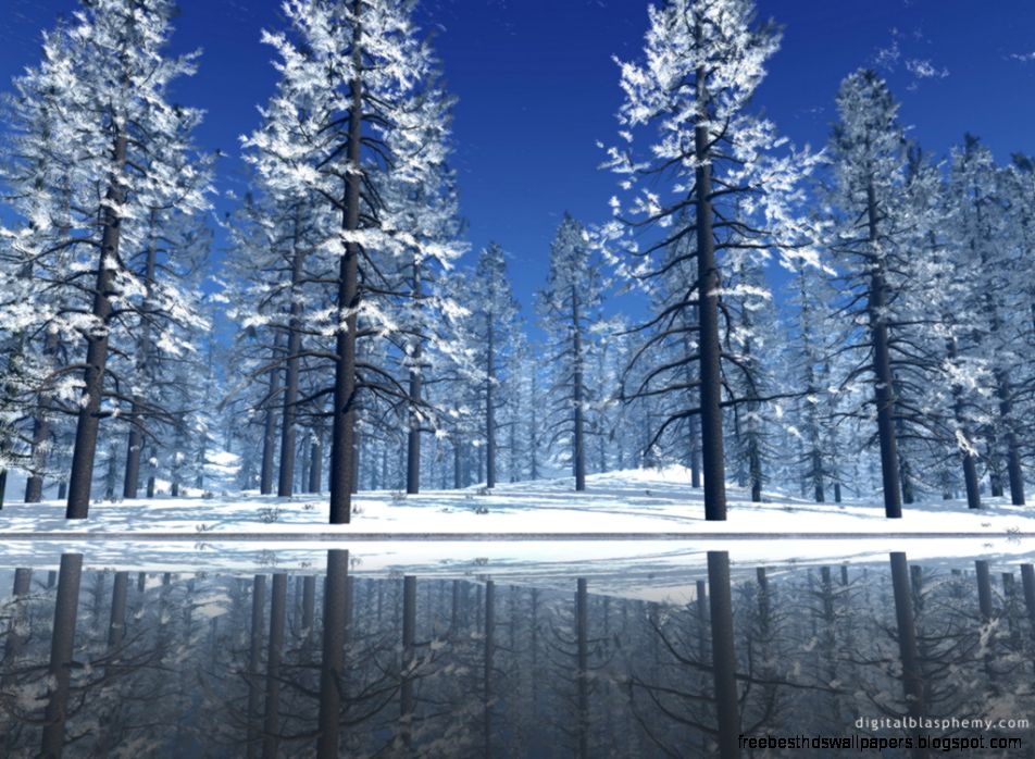 Christmas Snow Scene Wallpaper   109375