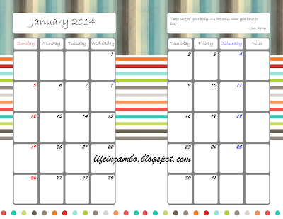 Free Calendar and Bill Tracking Printables