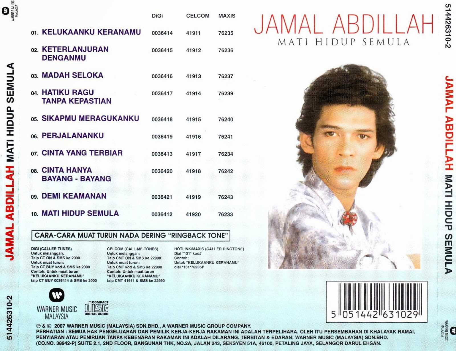 Senarai Lagu Jamal Abdillah - JaidaewaKent
