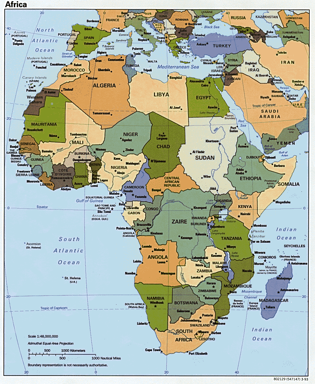 Karte Afrika Europa
