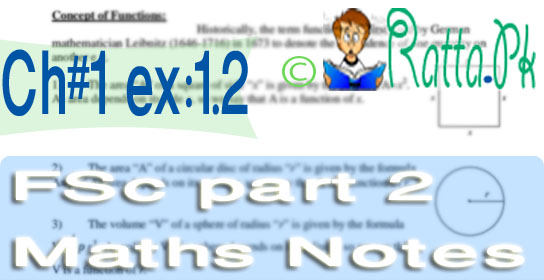 FSc Maths Notes Unit 01 Ex 1.2 pdf online download