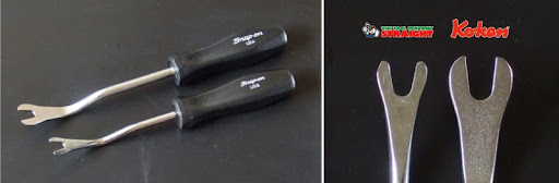 Ko-kenとストレートのダブルなんちゃって砂 Koken & straight のクリップハンドルのクリップをスナップオンの旧プラスチックグリップに交換しました。