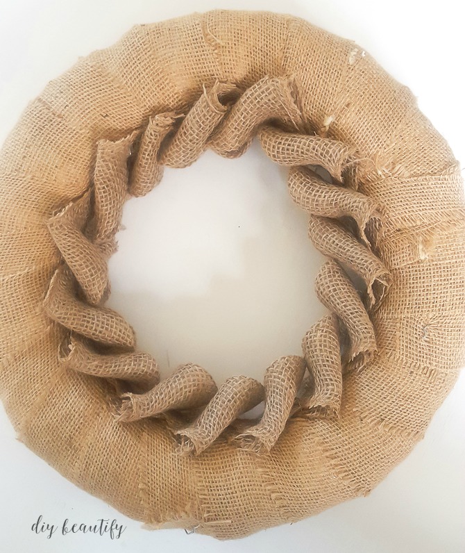 How to Make a Burlap Petal Wreath DIY Beautify Creating Beauty at Home