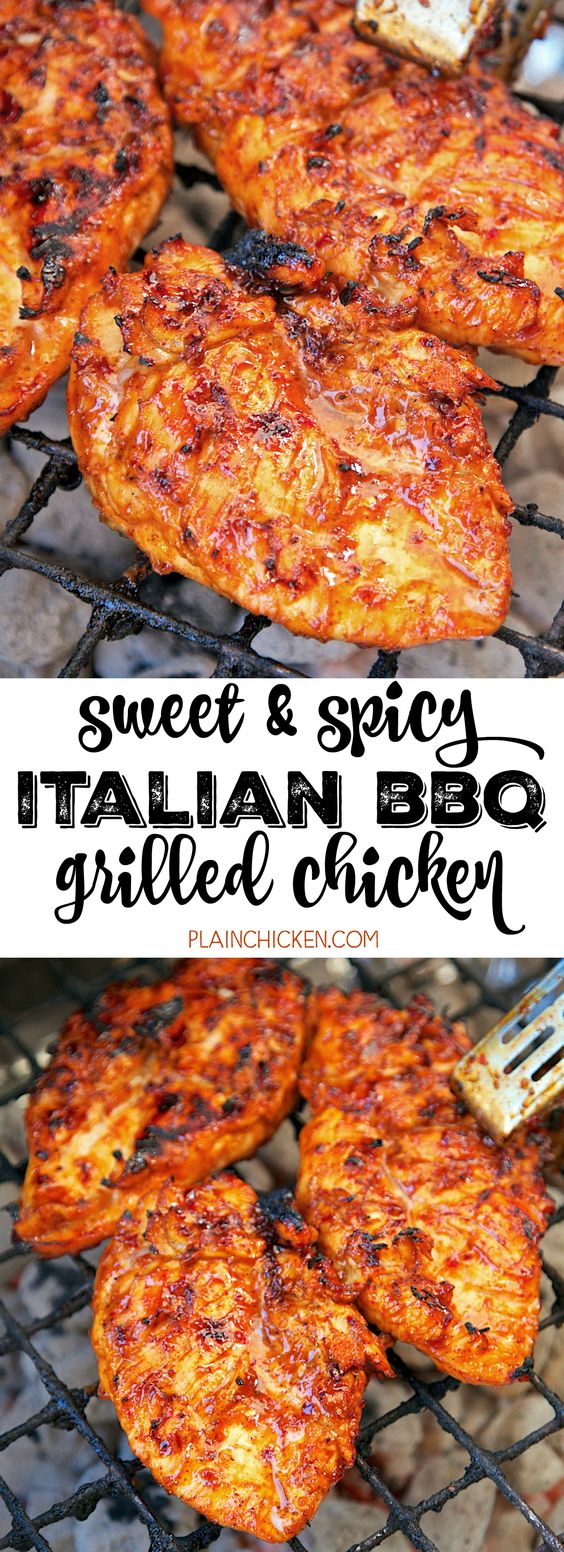 The Best Italian BBQ Grilled Chicken