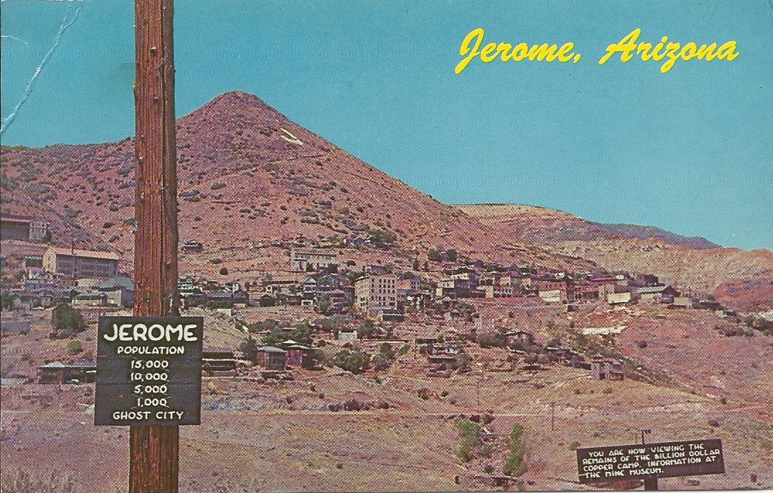 Vintage Travel Postcards Jerome, Arizona