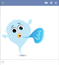 Bird ghost Facebook sticker