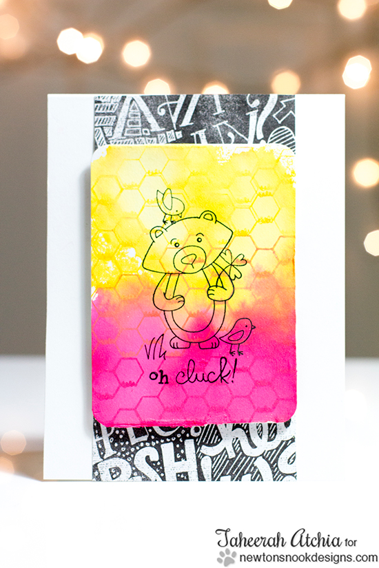 oh Cluck Chicken card by Taheerah Atchia for Newton's Nook Designs | Chicken Scratches Stamp