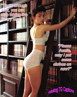 TG captions feminized librarian