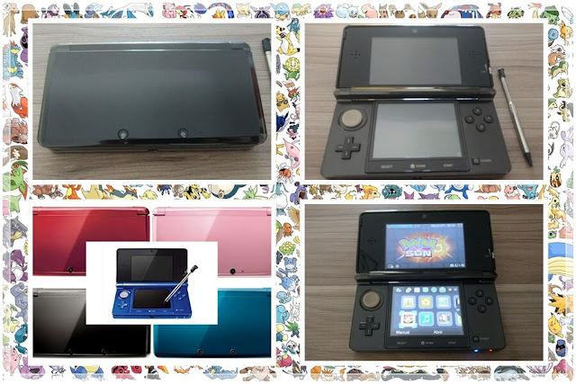 Nintendo 3DS: cor Cosmo Black rodando o jogo Pokémon Sun (+exemplo de cores disponíveis)