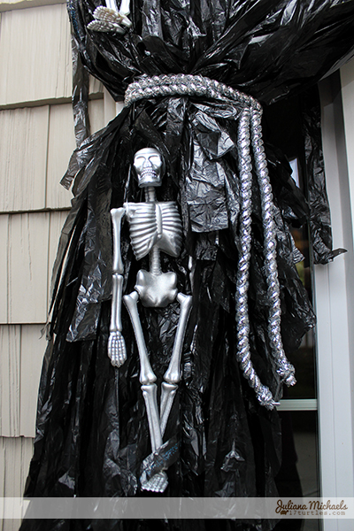 Dollar Tree Halloween Door Decor Skeleton by Juliana Michaels