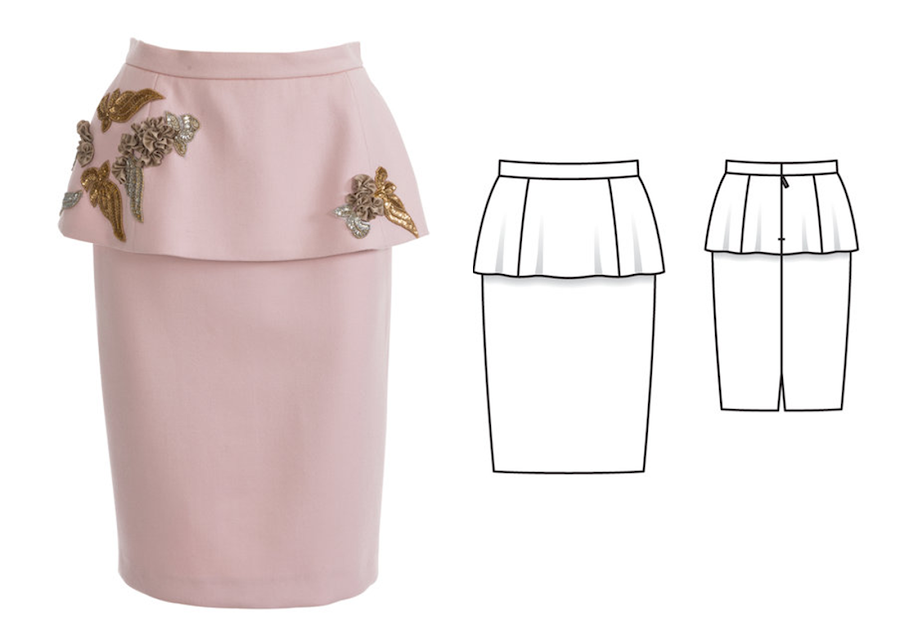 Peplum skirt pattern