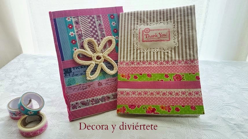 libretas , whasi tape , decorar libreta , 