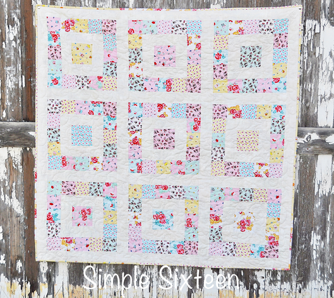 “Simple Sixteen - Milk Sugar & Flower” Free Easy to Sew Quilt Pattern designed by Lindsay from Fort Worth Fabric Studio