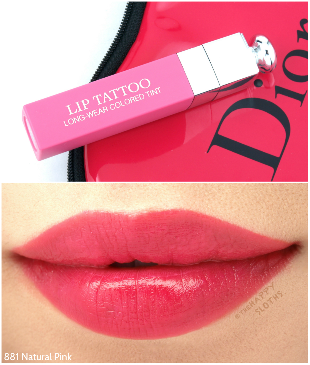 Dior Addict Lip Tattoo Long-Wear Colored Tint in "881 Natural Pink": Review and Swatches