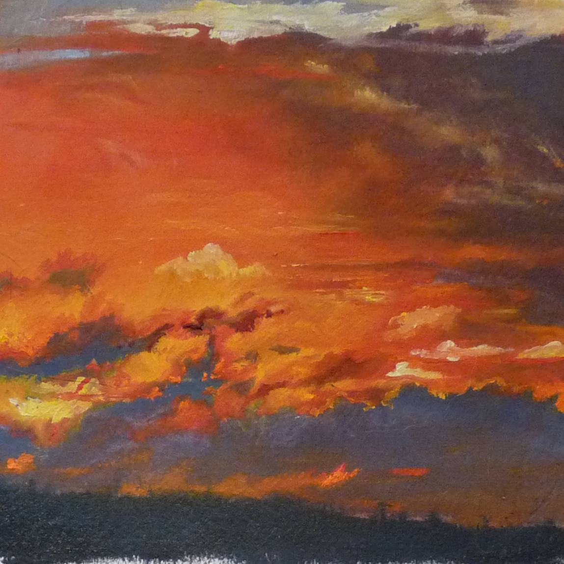 Sharman Owings, A Painting A Day....or almost "Sky5" oil on oil