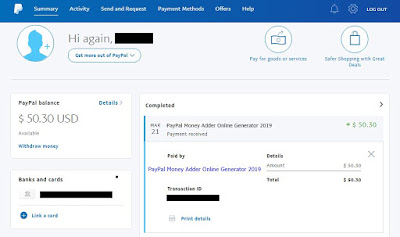 Private Paypal Money Adder 2019