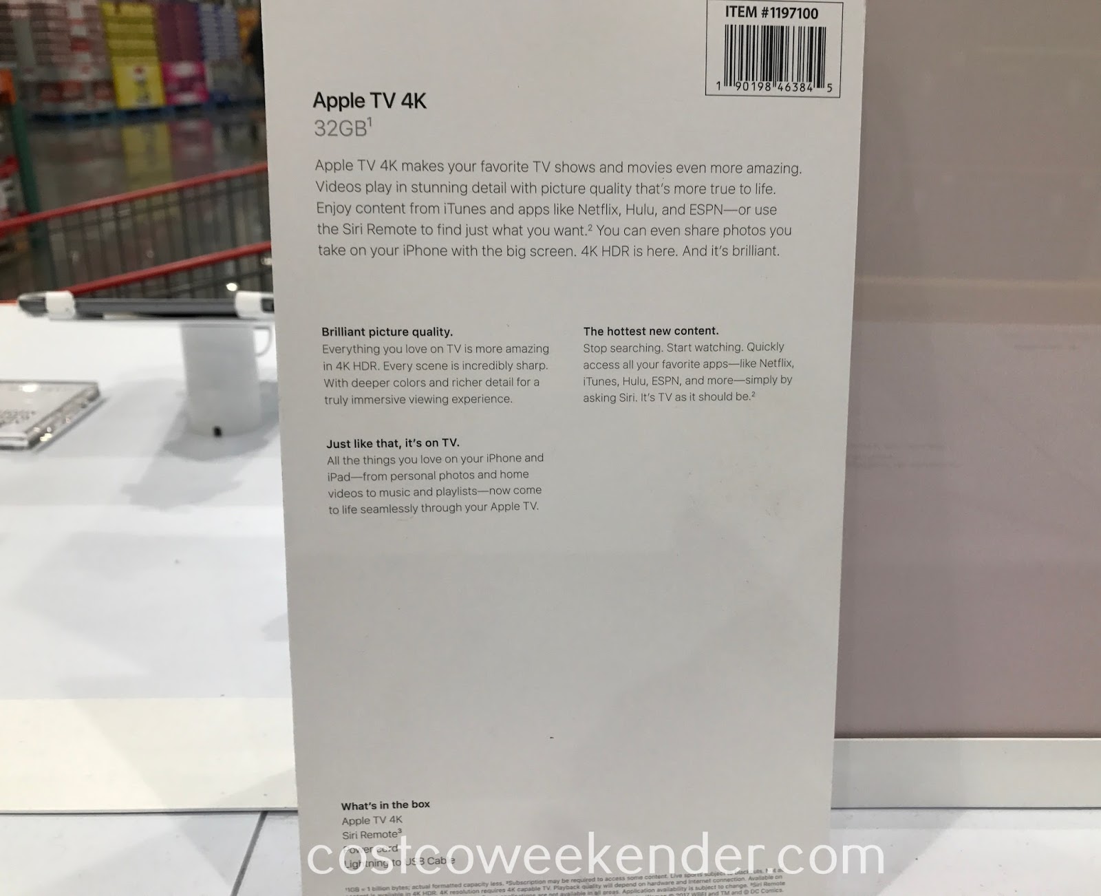 Apple TV 4K 32GB (MQD22LL/A) Costco Weekender