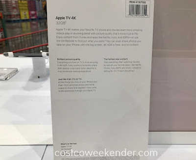 Costco 1197100 - Apple TV 4K 32GB: great for couch potatoes and binge watching