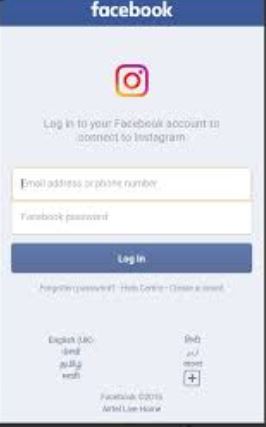 How to log in on instagram through facebook