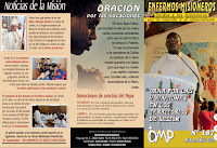 Enfermos misioneros, omp, oración misionera, noticias de la misión