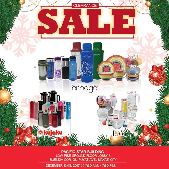 Manila Shopper OMEGA Houseware Clearance SALE Dec 2017
