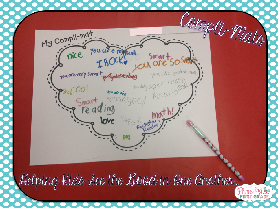 Kindness Activity for Kids Compli-Mats | Fluttering Through First Grade
