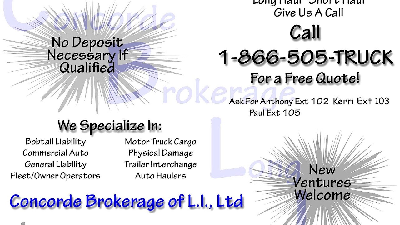 1st Guard Truck Insurance Truck Choices