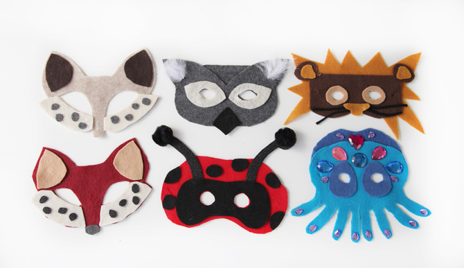 Masks  diy No mask face Template for Sew Animal halloween