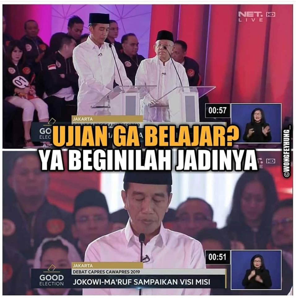 Kumpulan Meme Segar Dan Fresh Menghibur Saat Debat Capres Pertama