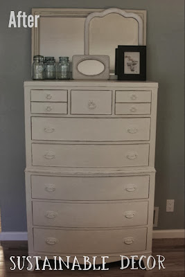 Craiglist Dresser Transformed Into a Beautifully Distressed Painted Piece of Furniture