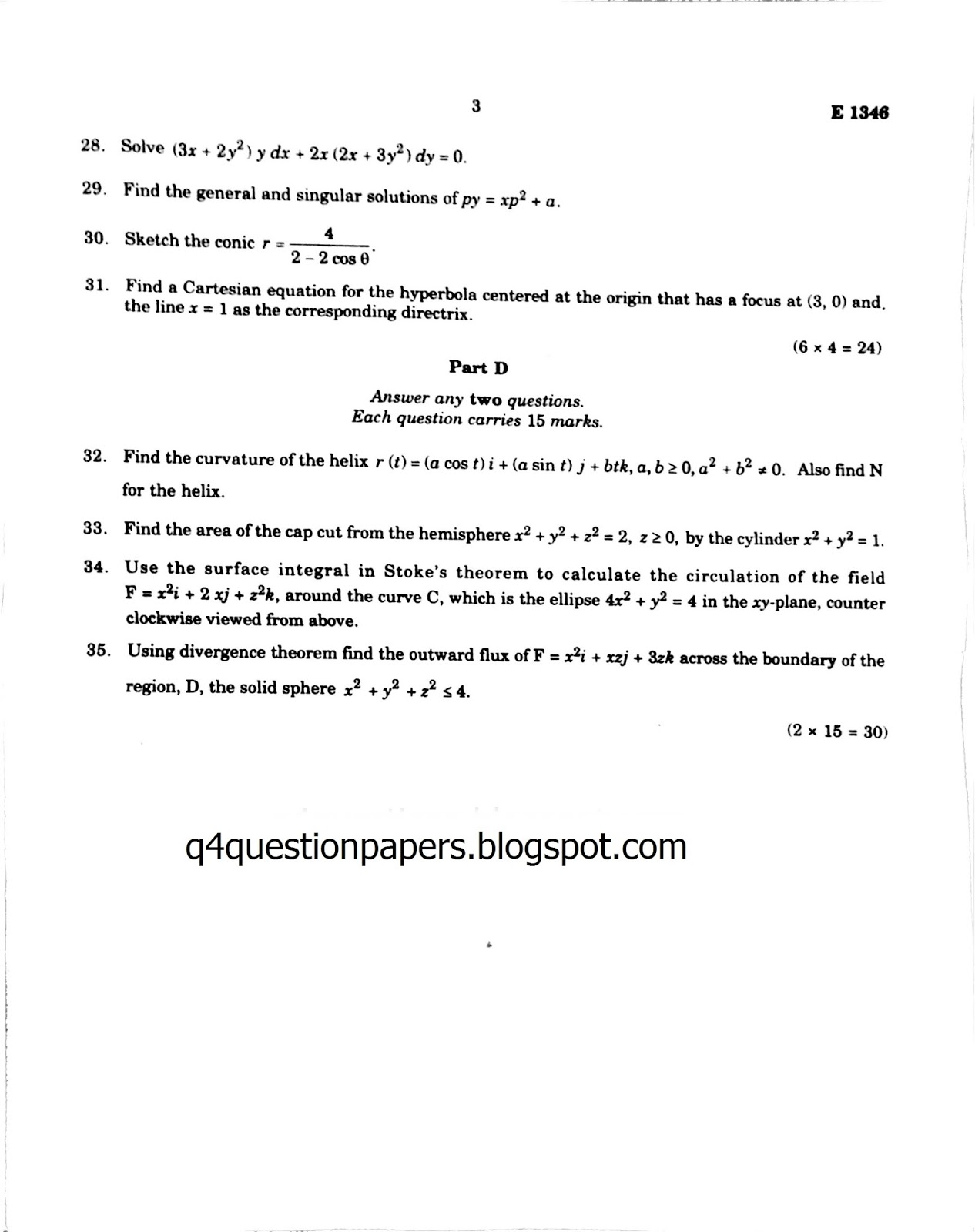 mgu B.sc physics, Vector calculus, differential equations and analytic