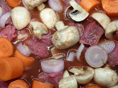 The Improving Cook- Slow Cooker Beef Bourguignon ingredients in stock
