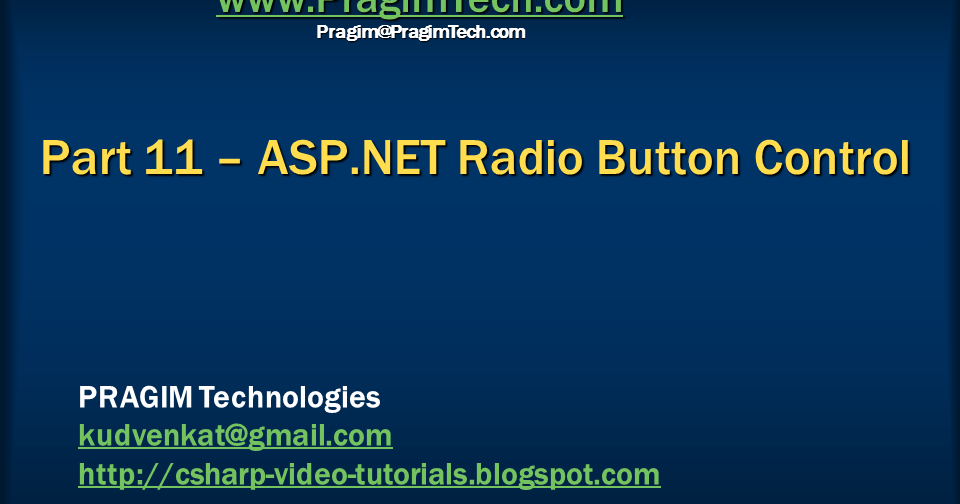 Sql server, and c video tutorial Part 11 Radio Button