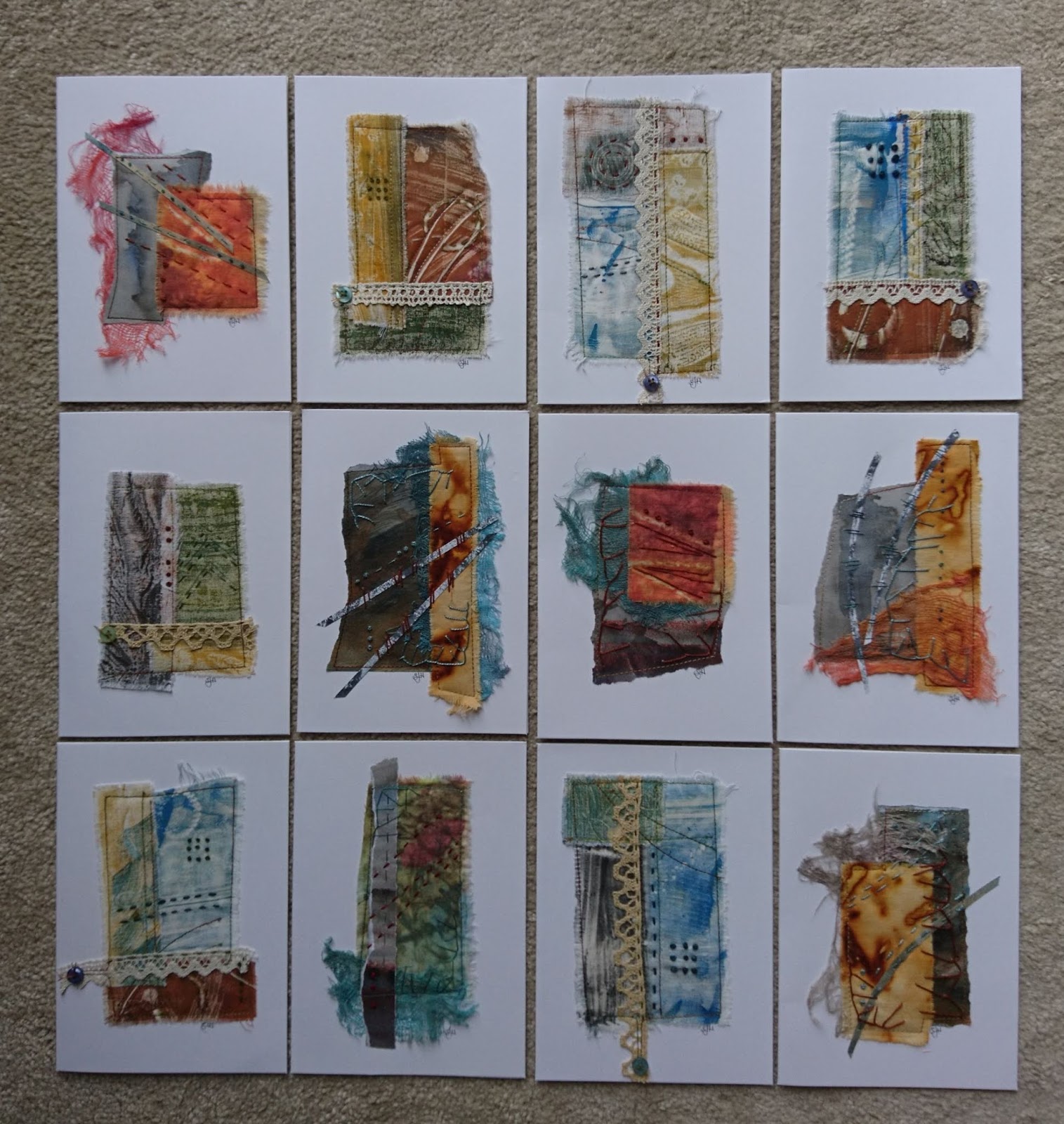Textile Maids: Textile Art Cards...
