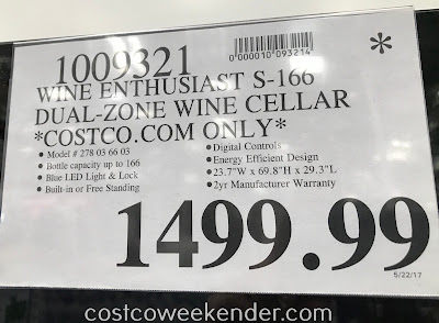Deal for the Wine Enthusiast S-166 Dual-Zone Wine Cellar at Costco