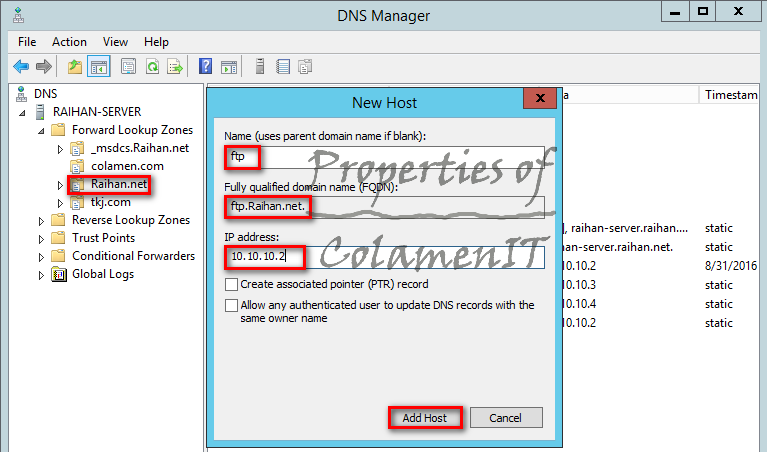 Authentication FTP User Authentication FTP User