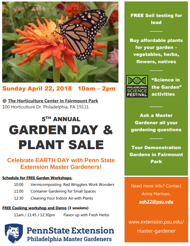 Penn State Extension Philadelphia Master Gardeners Savethedate! 5th Annual Garden Day and