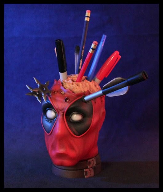 deadpool pen holder