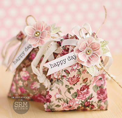 SRM Stickers Blog - Flowers, Flowers, and More Flowers! by Michele - #floralbags #fabricbags #giftbags #fancydoodles #stickers #DIY