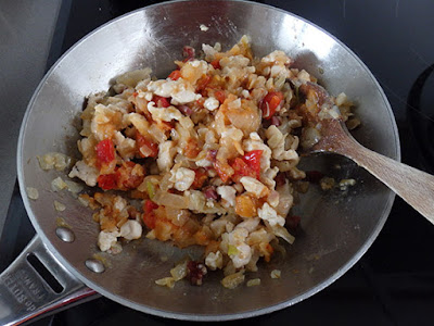 Sofrito para la elaboración del budin de repollo